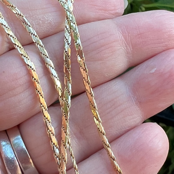 14K YELLOW GOLD FLAT SNAKE STYLE CHAIN NECKLACE UNISEX HALLMARKED APRX 15.5”LONG - Picture 15 of 16